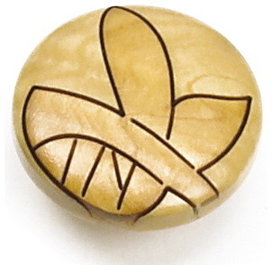 1 3/8" Tonga Round Wood Knob - Maple Leaf
