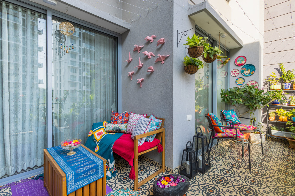 Photo of an eclectic terrace & balcony in Pune.