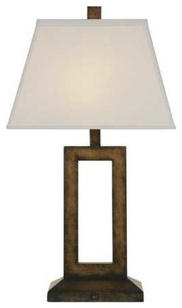Contemporary Table Lamp With Rectangular Cutout, DCL M6570-604