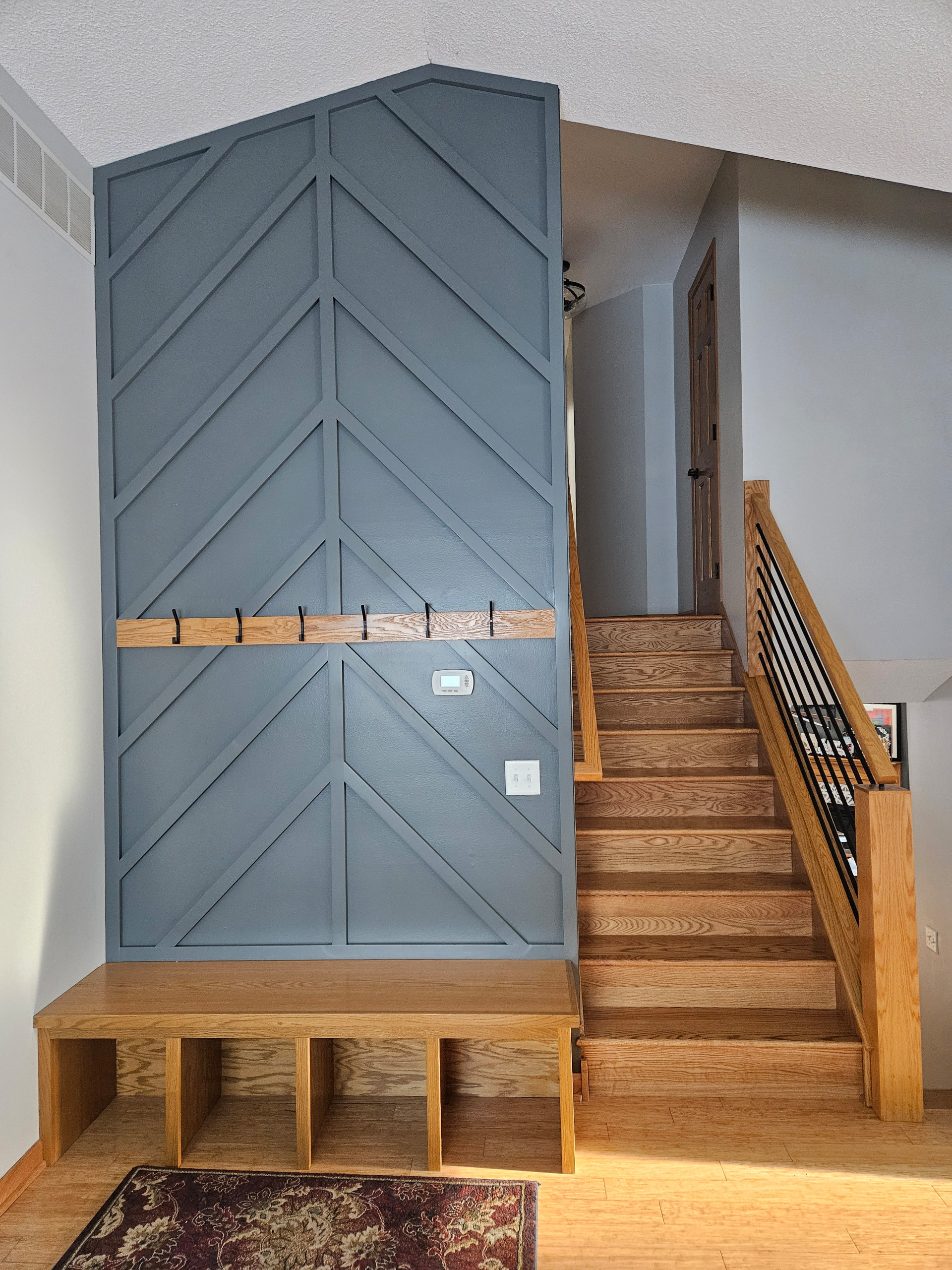 Entry Way Accent Wall & Stairs