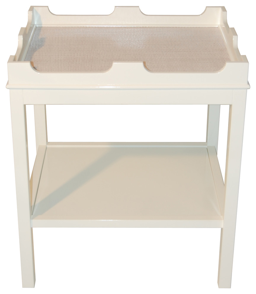 Edgartown Side Tables with Shelf - White Dove