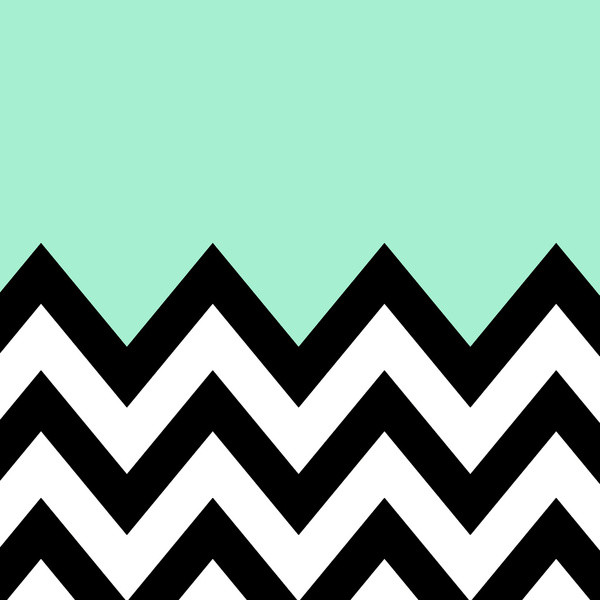 Mint Green ColorBlock Chevron Art Print Modern Artwork by Society 6