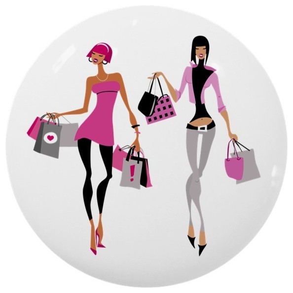 Shopping Women Pink Black Ceramic Cabinet Drawer Knob