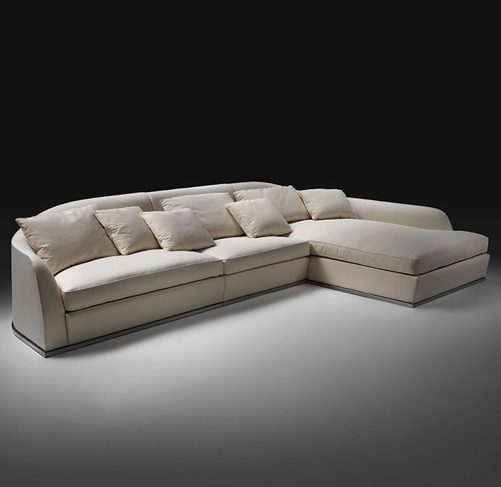 Trendy suede solid color tufted and rolled arm home design photo