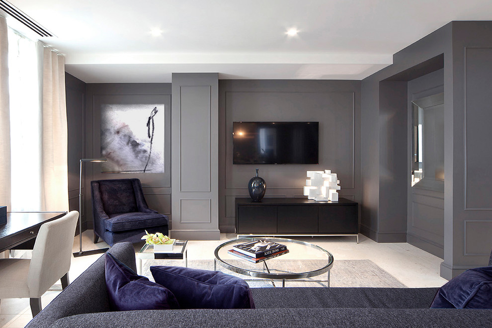 32nd Street Penthouse Contemporary Living Room New York By Joe Ginsberg Innovative Interiors