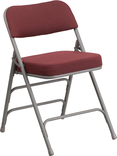 Hercules Series Premium Burgundy Fabric Metal Folding Chair