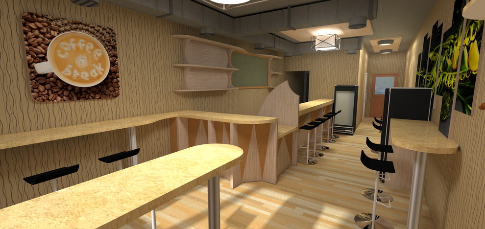 Интерьер закусочной на 14 мест.