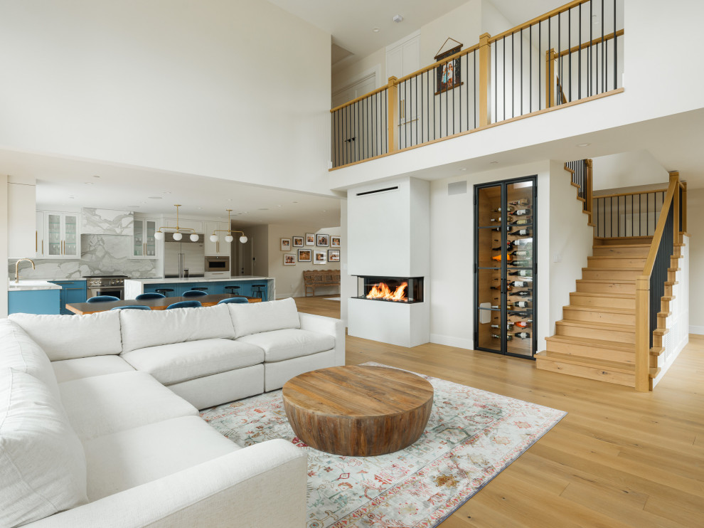 Transitional home design photo in Seattle