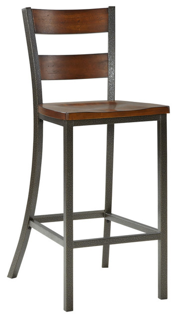 Home Styles Cabin Creek 30 Bar Stool In Multi Step Chestnut