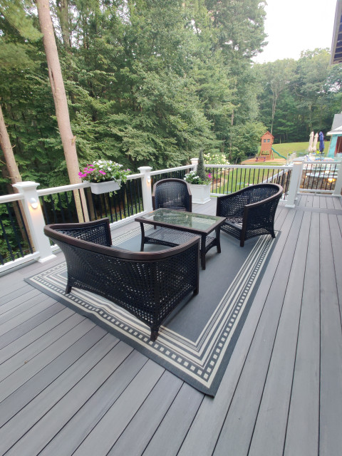 Big Backyard Second Story Deck contemporary-terrace