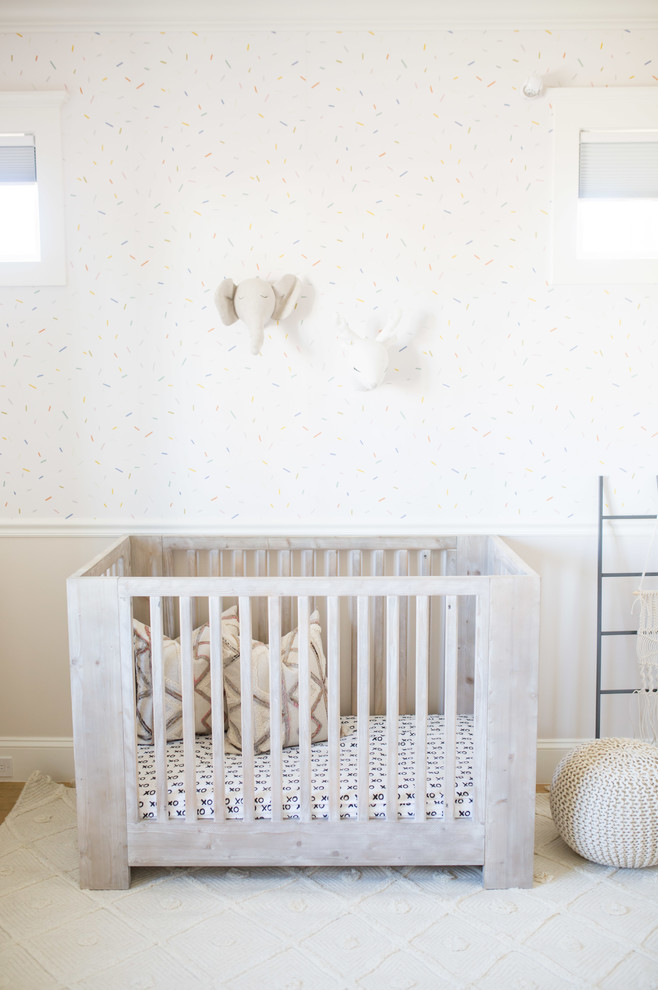 Inspiration for a transitional nursery remodel in Phoenix