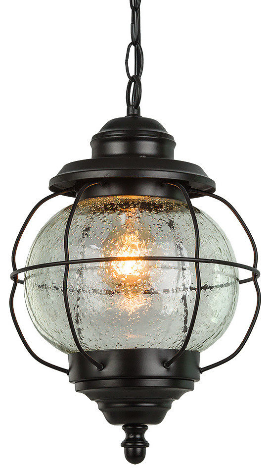 Outdoor Aluminum Globe Pendant Light Exterior Hanging Lamp Beach