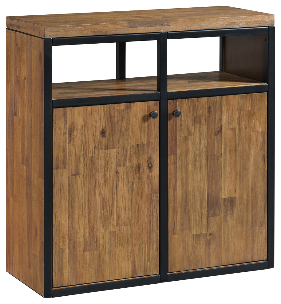 Alaterre Furniture Lloyd 31"W Natural Wood Shoe Storage