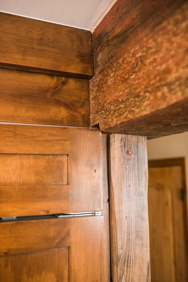 Inspiration for a rustic home design remodel in Denver