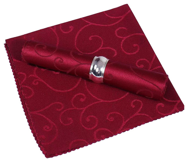 Red4 6 Pcs Colorful Cloth Napkins Fabric Napkins Floral Print Napkins Modern Napkins by