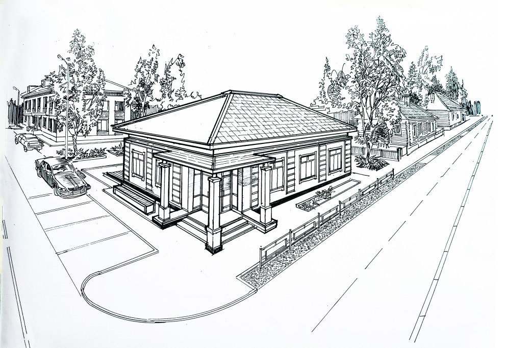 Эскизный проект цветочного магазина