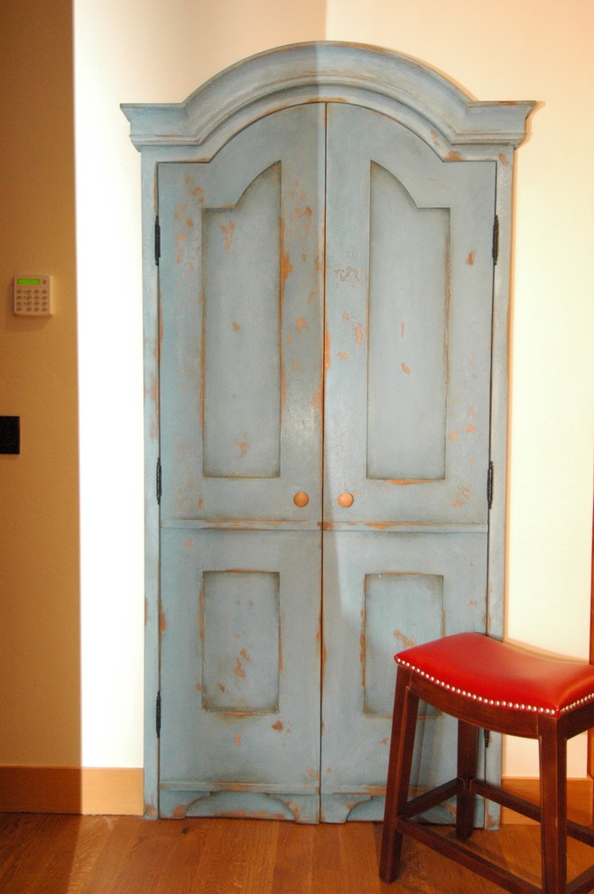 Inspiration for a rustic kitchen remodel in Denver