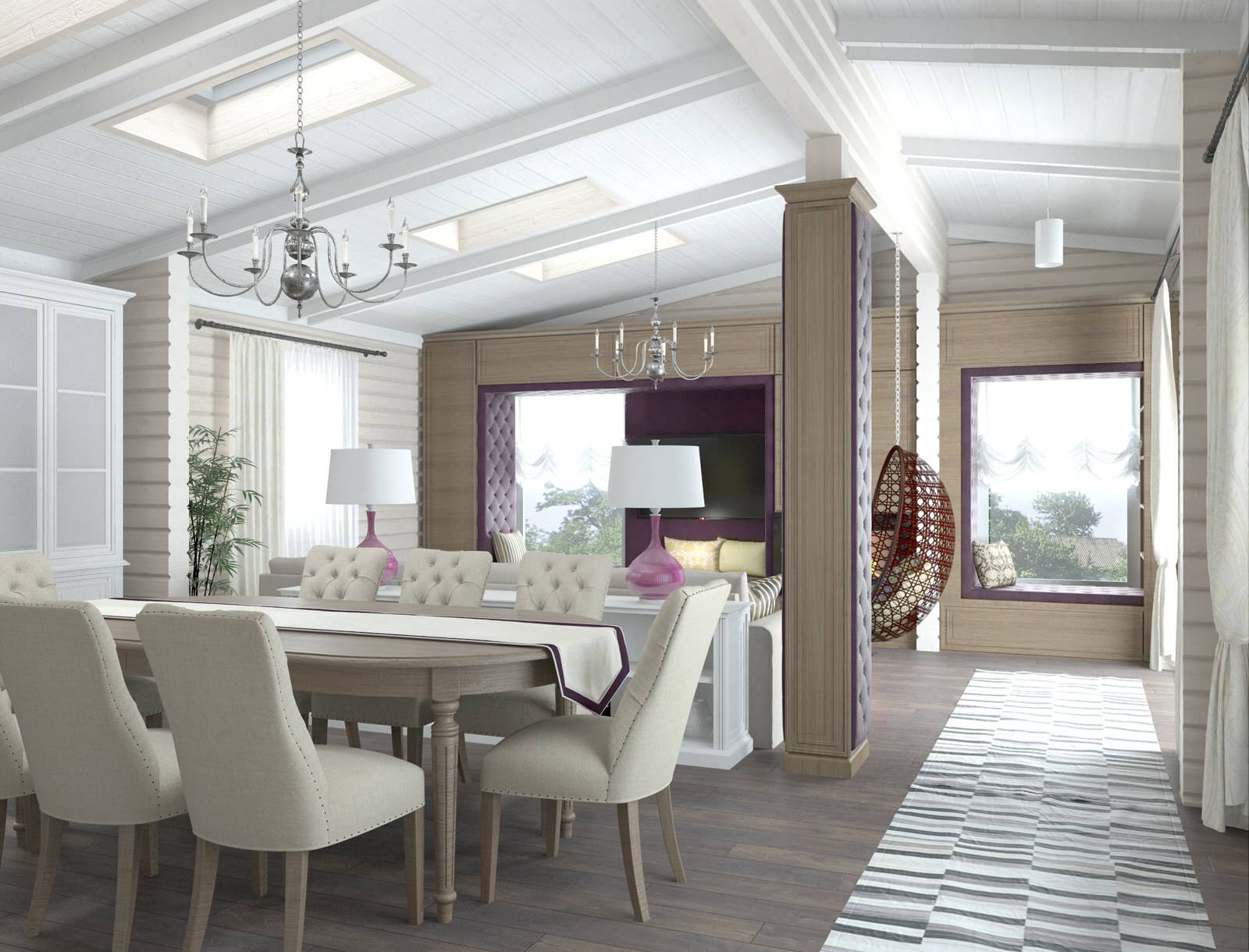 Гостиная в загородном доме