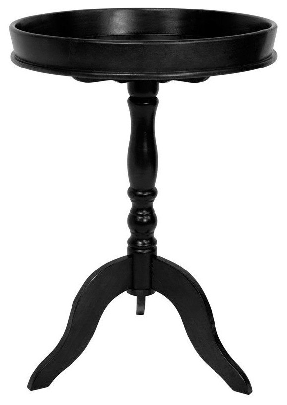 26" Tray Top Pedestal Table Traditional Side Tables And End Tables