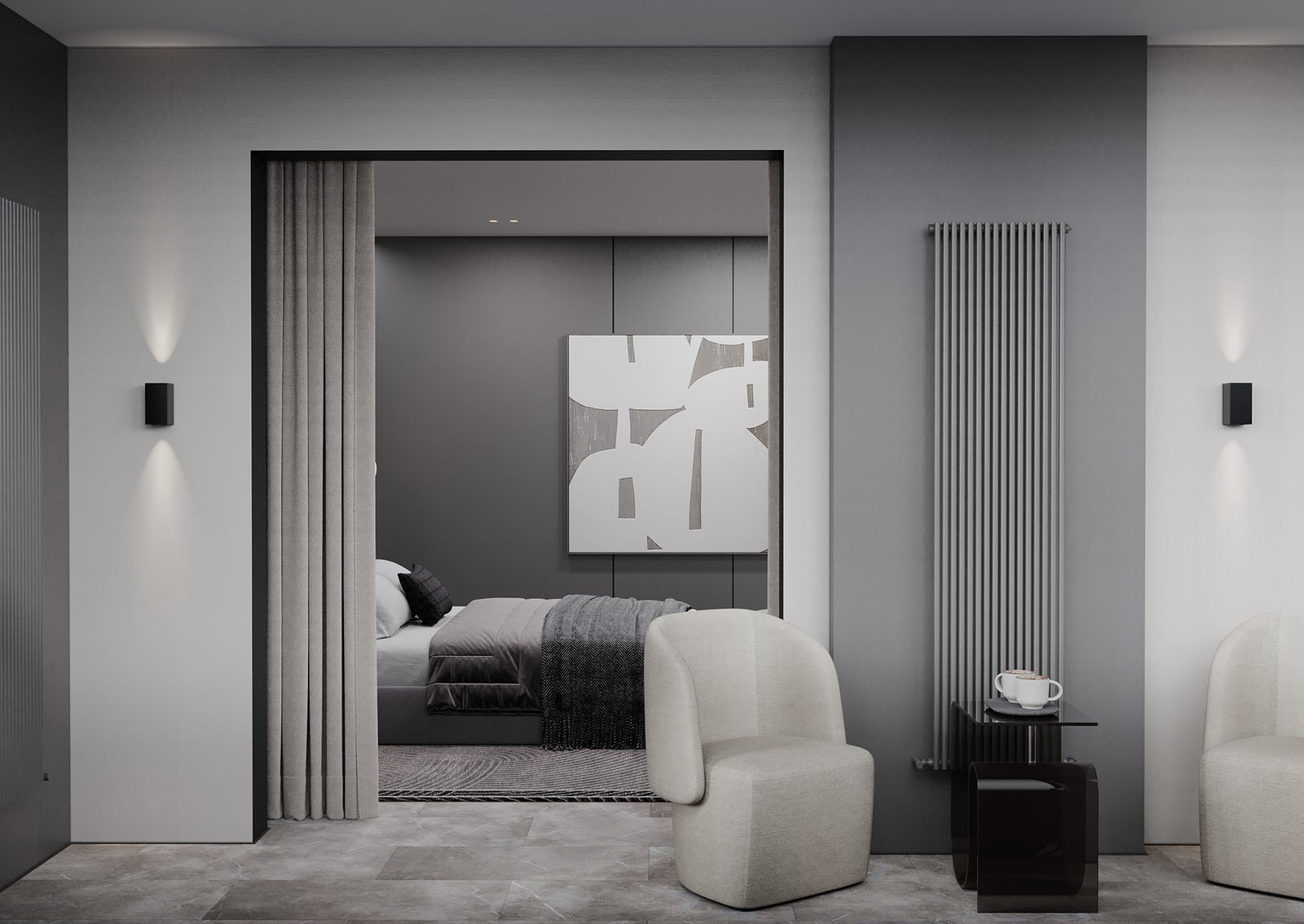 Спальня для молодой девушки ЖК "Лесопарковый", г.Челябинск