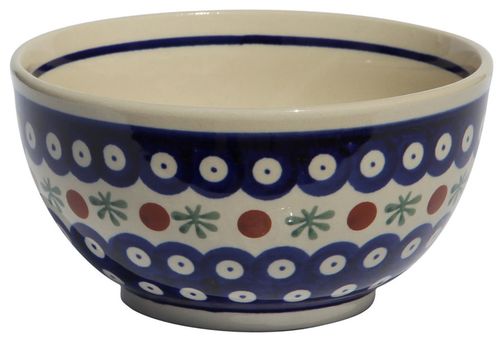 Polish Pottery  Ice Cream/Cereal Bowl, Pattern Number: 41