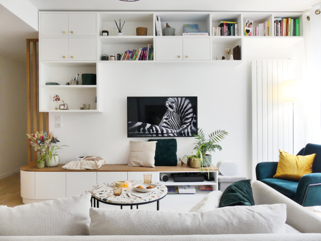 Optimiser un appartement sur plan transitional-living-room