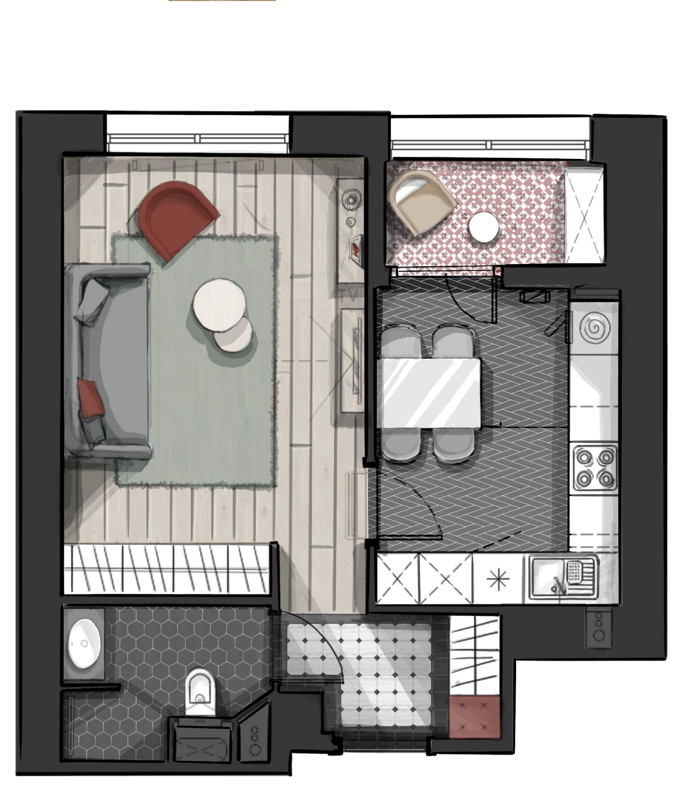 Жить по-Французски 35 м2