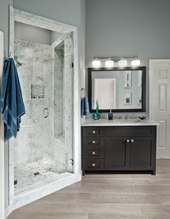 Walk-in shower - Transitional - Bathroom - Dallas - by USI Design