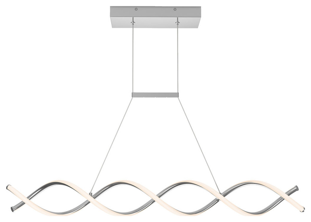 Artika DNA Linear Integrated LED Pendant Light Fixture, Chrome - Modern -  Kitchen Island Lighting - by Artika | Houzz