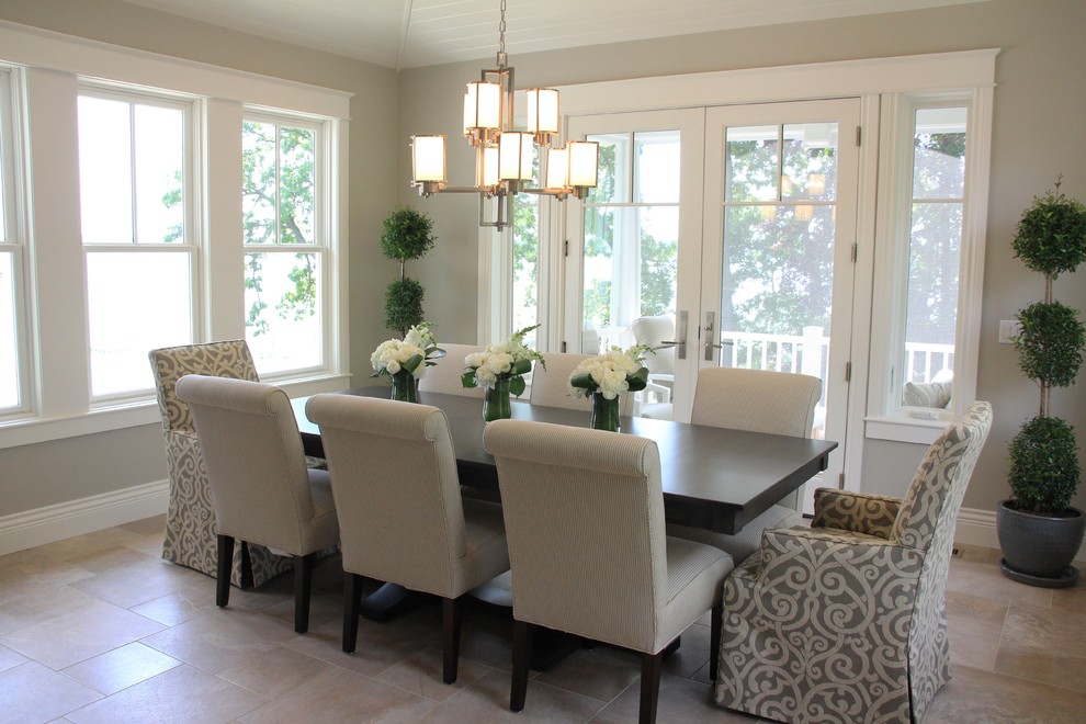 Design ideas for a contemporary dining room in Grand Rapids.