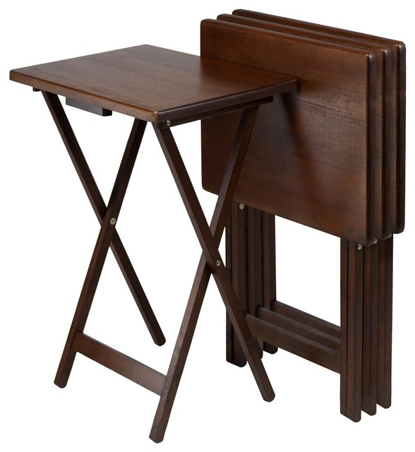 Winsome Wood Alex Antique Walnut Transitional Bed Tray Tv Table Winsome Wood Alex Antique Walnut Transitional Bed Tray Tv Table 94419