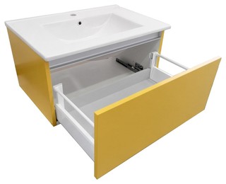 Bathroom Vanity Units Sink Cabinets, Yellow Bathroom Vanity Unit