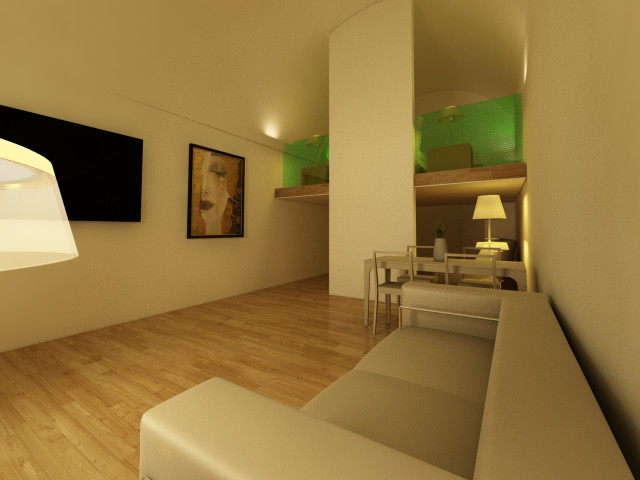 Conversione di Appartamento in casavacanze contemporain-salon