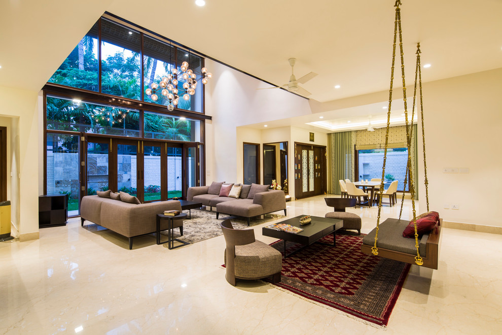Photo of an asian living room in Bengaluru.