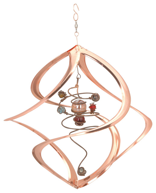 17 Cosmix Copper Spiral Planets Wind Spinner Contemporary 17 Cosmix Copper Spiral Planets Wind Spinner Contemporary Chimes