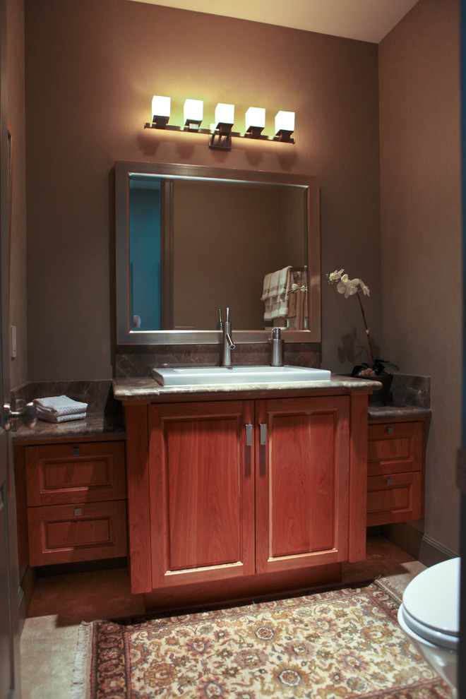 This is an example of a contemporary powder room in Salt Lake City.