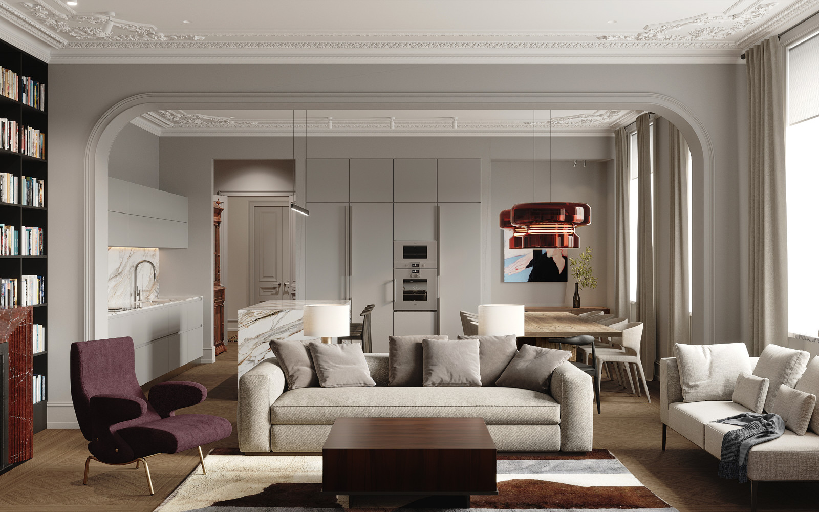 Яркая квартира с баром