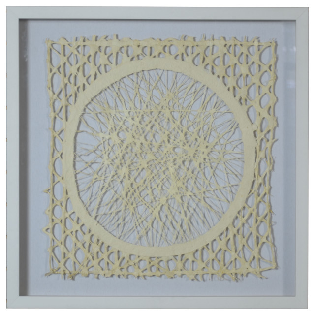 Framed Abstract Wall Decor Art, 100 Handmade 3D Shadow Box 28x28