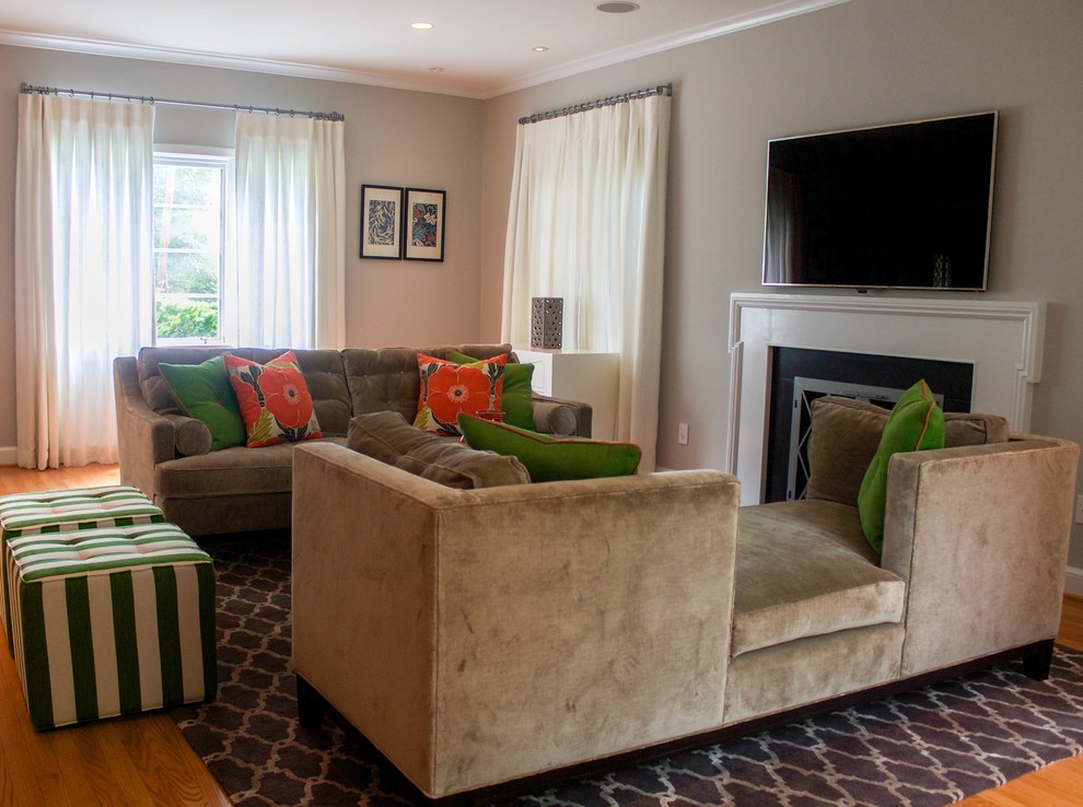 This is an example of a contemporary living room in DC Metro.