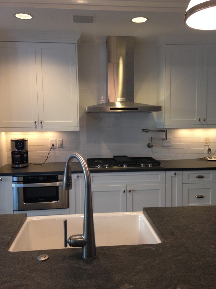 Example of a transitional kitchen design in Atlanta