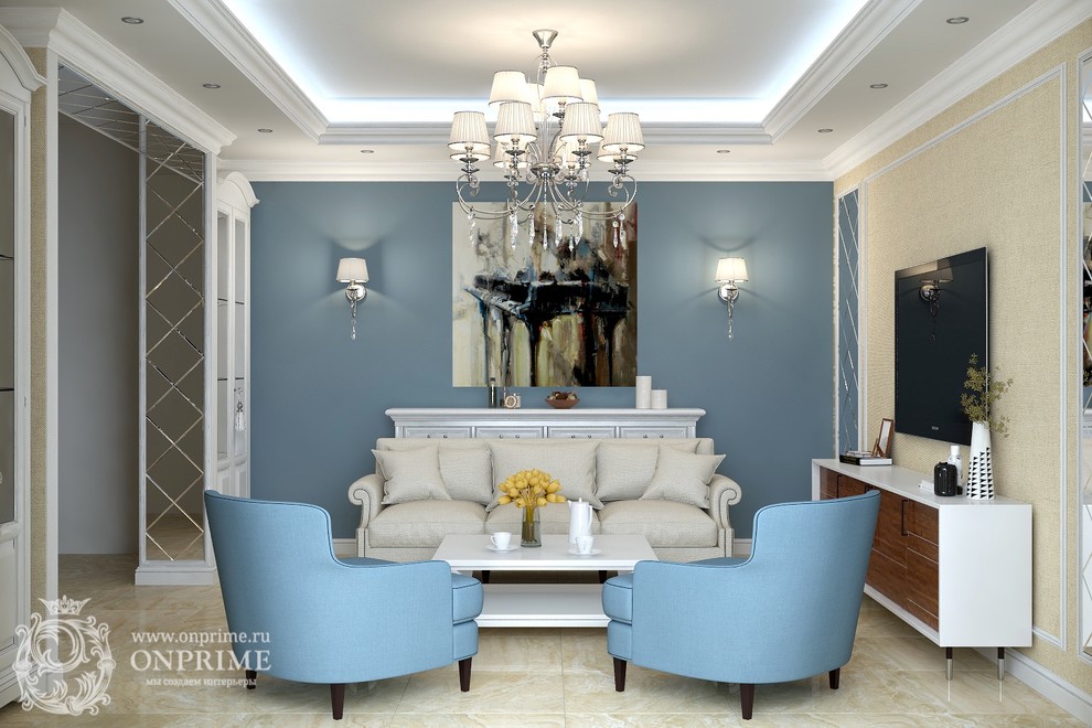 Гостинная в коттедже в Лен. Области