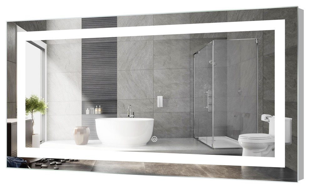 Kent Led Bathroom Mirror With Touch, Bathroom Mirror 60 X 30