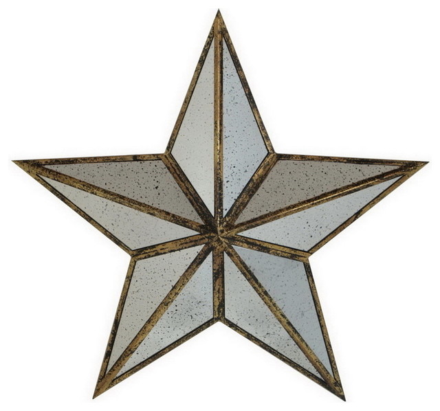 Shop Houzz Large Silver Metal Mirror Star  Wall Art  Home 