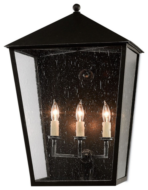 Currey and Company 5500-0010 Bening - Three Light Outdoor Wall Sconce