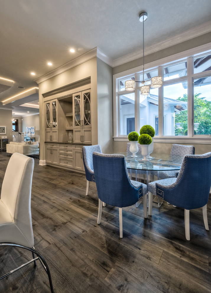 Inspiration for a transitional home design remodel in Miami