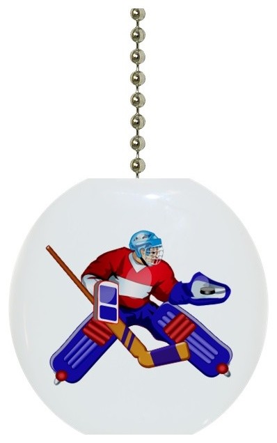 Goalie Hockey Player Ceiling Fan Pull