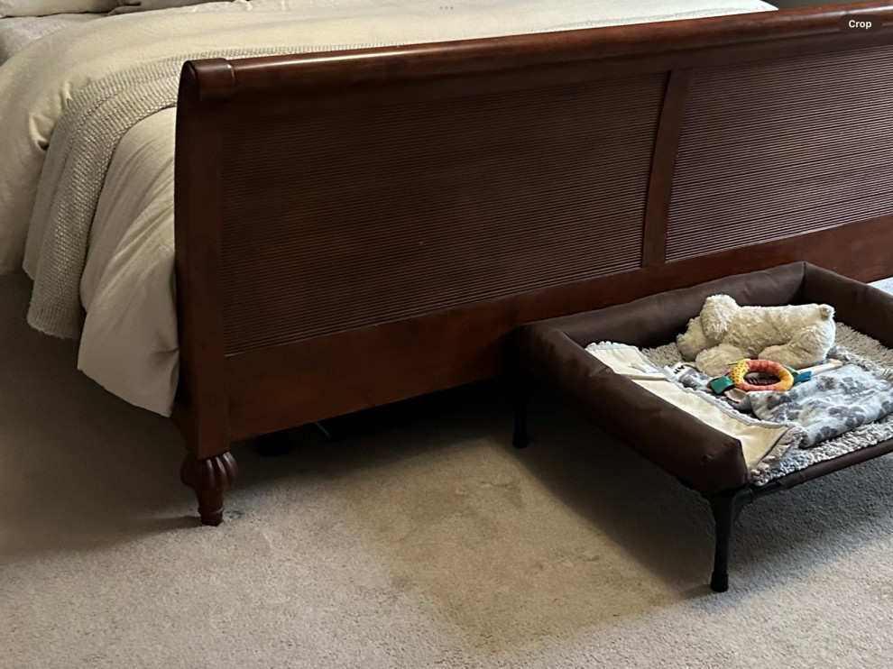 King sleigh bed, removing the footboard