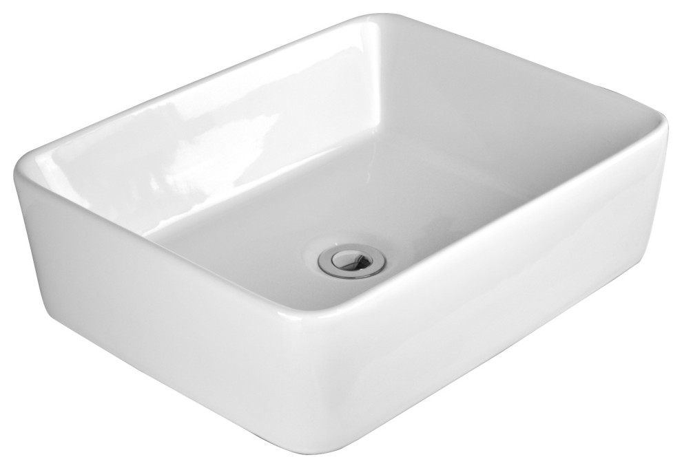 st-604 rectangular vessel bathroom sink with overflow