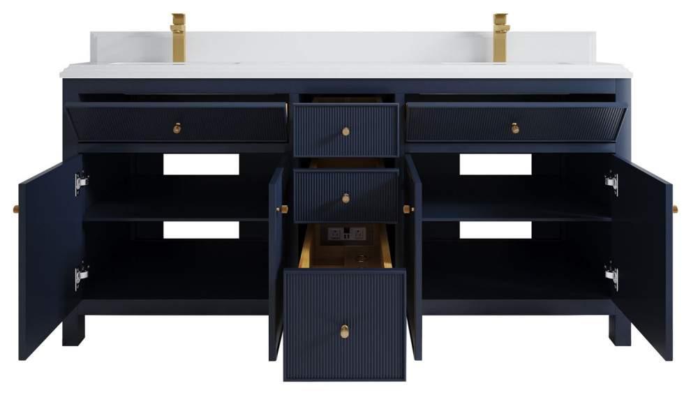 Willow Collection Sonoma Teak Transitional Bathroom Vanities And