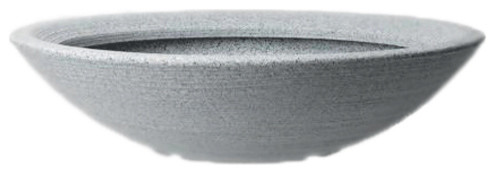 shallow stone planter